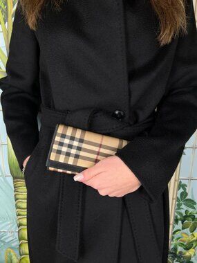 BURBERRY Vintage Continental Nova Check Plaid Wallet